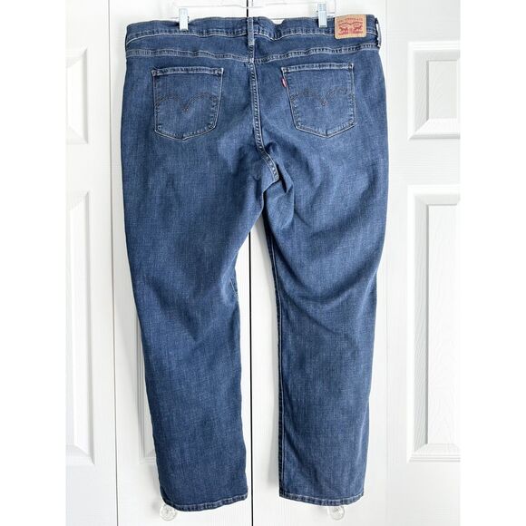 Levi's Jeans Womens Plus Size 22W Blue Wash Mid Rise Straight Denim - Picture 3 of 12